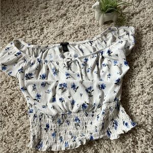 Super cute Route 21 vintage floral frilly hippie chick, Boho summer crop…